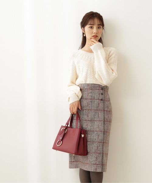 PROPORTION BODY DRESSING(プロポーションボディドレッシング)の「ループチェックツイードタイトスカート / 1211220006(スカート・レディース・ブラウン/ベージュ系その他・MEDIUM/SMALL)」の16枚目の写真