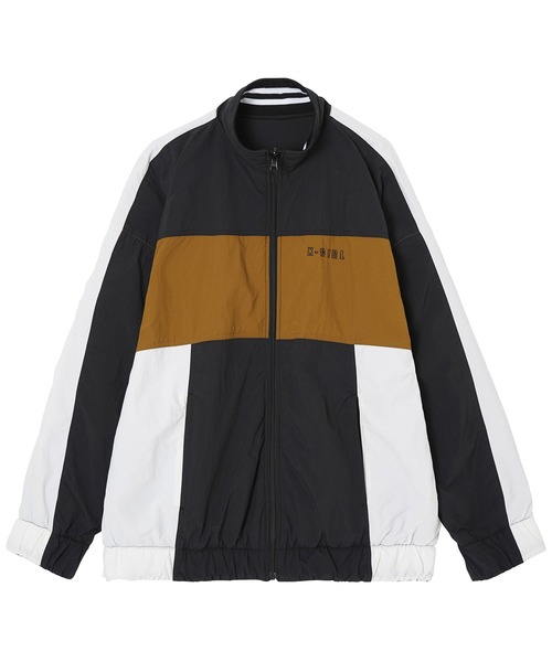 X-girl（エックスガール）の「REVERSIBLE JERSEY JACKET（ナイロンジャケット・レディース・ブラック/ベージュ/グリーン・S/M）」の10枚目の写真