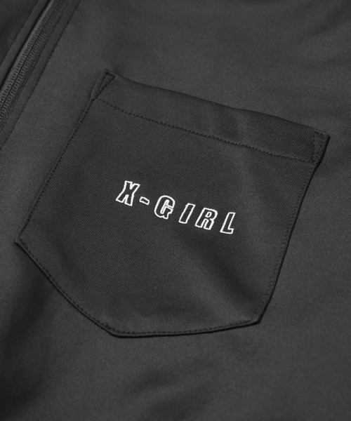 X-girl（エックスガール）の「REVERSIBLE JERSEY JACKET（ナイロンジャケット・レディース・ブラック/ベージュ/グリーン・S/M）」の15枚目の写真