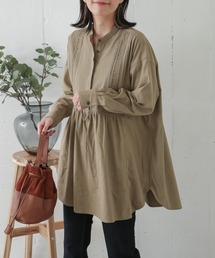 URBAN RESEARCH DOORS | ピンタックスタンドカラーシャツ(シャツ/ブラウス)