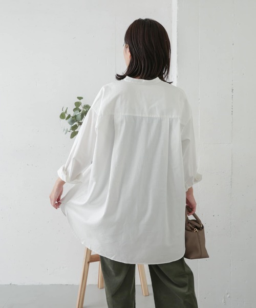 URBAN RESEARCH DOORS - 新品タグ付き＊コットンスタンドチュニックシャツ URBAN RESEARCH DOORS（アーバンリサーチドアーズ）の「コットン