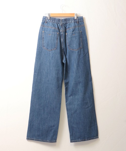 attiree(アティレー)の「attiree デニム タック入り ハイウエスト ワイドパンツ(デニムパンツ・レディース・ブルー/インディゴブルー・M/S/L)」の6枚目の写真