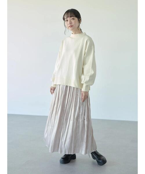 セール】裏起毛モックネックプルオーバー*（スウェット）｜earth