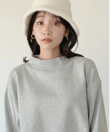 earth music&ecology | 裏起毛モックネックプルオーバー*(スウェット)