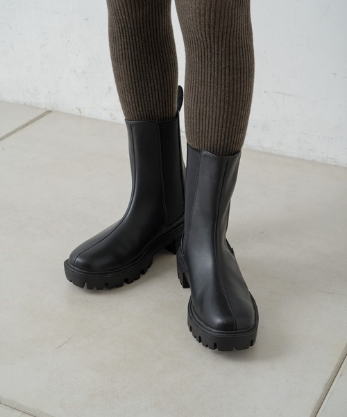 Kastane（カスタネ）の「厚底ミドルブーツ（ブーツ・レディース・ブラウン/ブラック・37/39/38）」の6枚目の写真