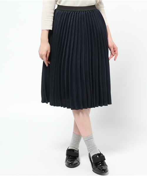 CIAOPANIC（チャオパニック）の「【Ciaopanic】スエードプリーツSK（スカート・レディース・グリーン/ネイビー・FREE）」の2枚目の写真