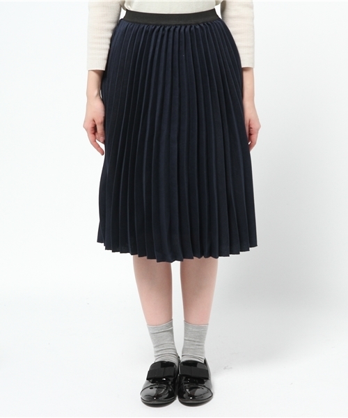 CIAOPANIC（チャオパニック）の「【Ciaopanic】スエードプリーツSK（スカート・レディース・グリーン/ネイビー・FREE）」の3枚目の写真