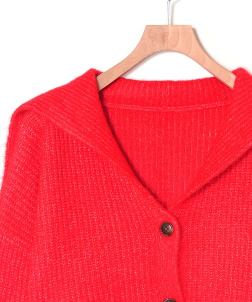 Alley by w closet(アリーバイダブルクローゼット)の「【Alley】セーラーカラーカーディガン(カーディガン/ボレロ・レディース・レッド/ブルー/オートミール・FREE)」の5枚目の写真