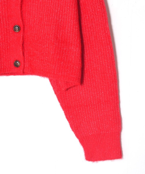 the closet カーディガン w closet ニット セーター 「25AW」MIXシャギーBIGボタンカーデ