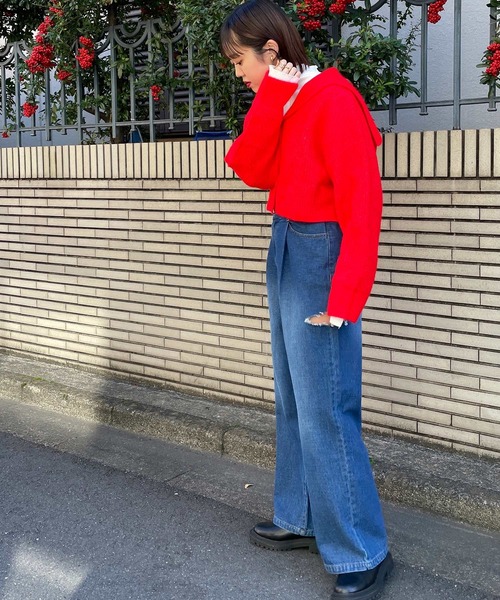 Alley by w closet(アリーバイダブルクローゼット)の「【Alley】セーラーカラーカーディガン(カーディガン/ボレロ・レディース・レッド/ブルー/オートミール・FREE)」の21枚目の写真