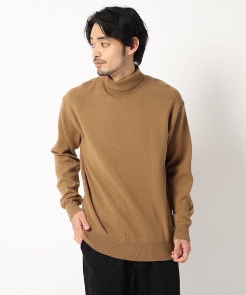 BASECONTROL(ベースコントロール)の「◆レーヨンブレンド ミラノリブ タートルネックニット(ニット/セーター・メンズ・ダークグレー/ブラック/キャメル/アイボリー・04/02/03)」の4枚目の写真