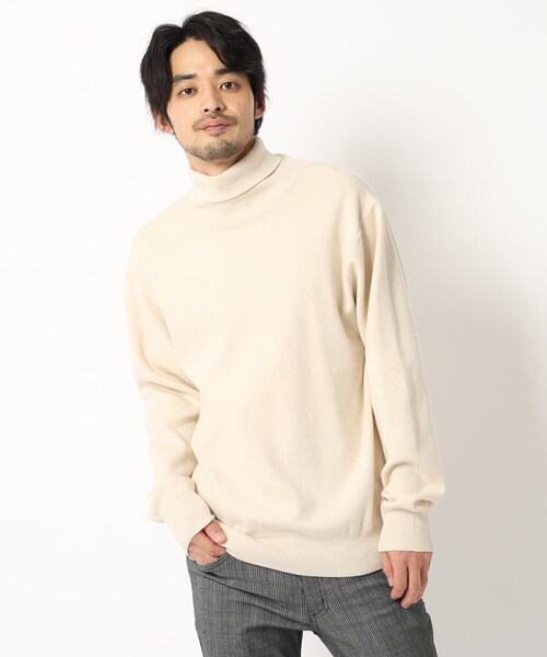 BASECONTROL(ベースコントロール)の「◆レーヨンブレンド ミラノリブ タートルネックニット(ニット/セーター・メンズ・ダークグレー/ブラック/キャメル/アイボリー・04/02/03)」の2枚目の写真