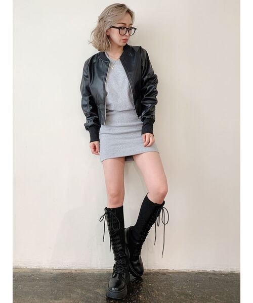 GYDA（ジェイダ）の「ニットドッキングインソールワークブーツ（その他シューズ・レディース・ブラック・SMALL/MEDIUM/LARGE）」の11枚目の写真