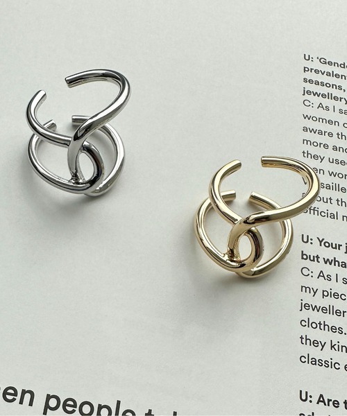 apres jour mignon(アプレジュールミニョン)の「【apresjour mignon×ARIAZ】ライン変形リング(リング・レディース・シルバー/ゴールド・ONESIZE)」の7枚目の写真