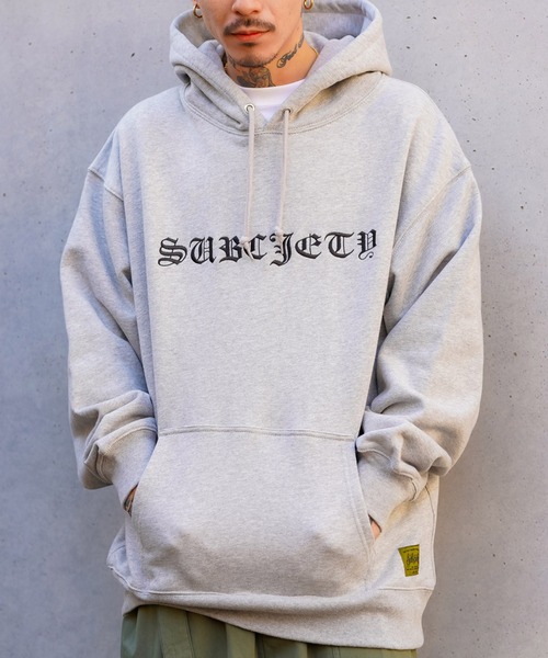 Subciety(サブサエティ)の「EMBROIDERY PARKA(パーカー・メンズ・グレー/ブラック/ブラック×ブラック/ホワイト・LARGE/X-LARGE/MEDIUM/XX-LARGE/SMALL)」の4枚目の写真