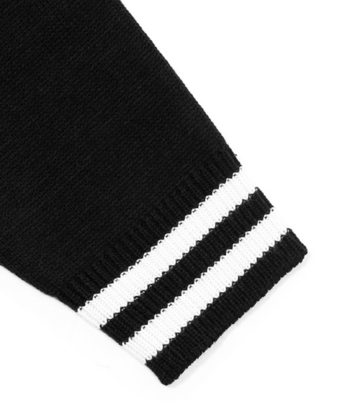 Figments（フィグメンツ）の「オーバースクールニット（ニット/セーター・レディース・ブラック/オフホワイト・FREE）」の6枚目の写真