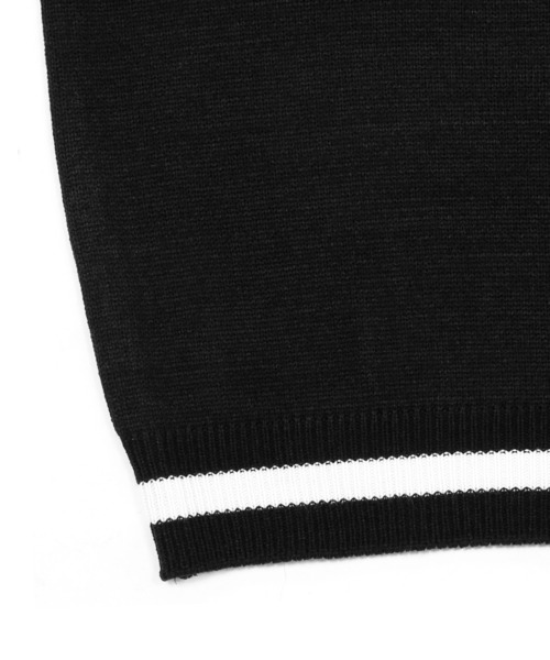 Figments（フィグメンツ）の「オーバースクールニット（ニット/セーター・レディース・ブラック/オフホワイト・FREE）」の9枚目の写真