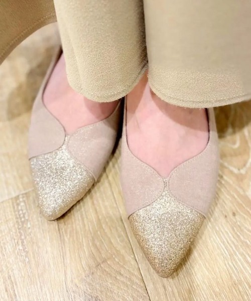 JELLY BEANS（ジェリービーンズ）の「グリッタートゥパンプス<ふわさら>(125-59012)JELLY BEANS(ジェリービーンズ)（パンプス・レディース・ブラック/ベージュ/ブルー・21.5/24.5/23.5/25/22/25.5/22.5/23/24）」の20枚目の写真