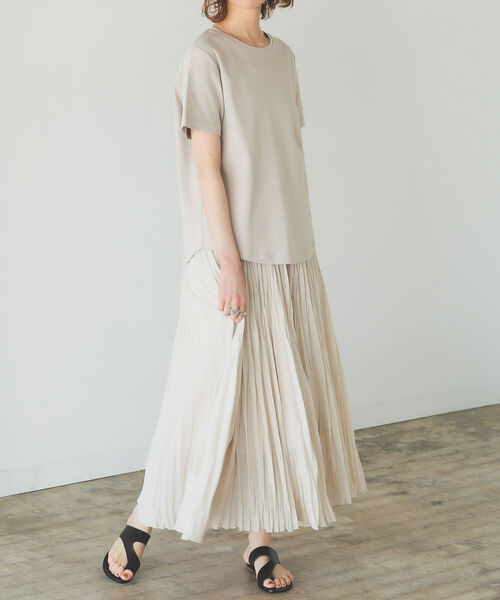B:MING by BEAMS（ビーミングバイビームス）の「B:MING by BEAMS / ワッシャー プリーツ スカート 22SS（スカート・レディース・ラベンダー/ライトベージュ/ブラウン・SMALL/MEDIUM）」の15枚目の写真