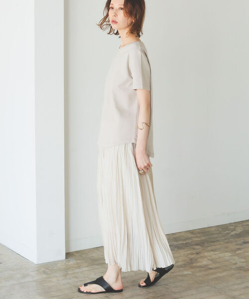 B:MING by BEAMS（ビーミングバイビームス）の「B:MING by BEAMS / ワッシャー プリーツ スカート 22SS（スカート・レディース・ラベンダー/ライトベージュ/ブラウン・SMALL/MEDIUM）」の12枚目の写真