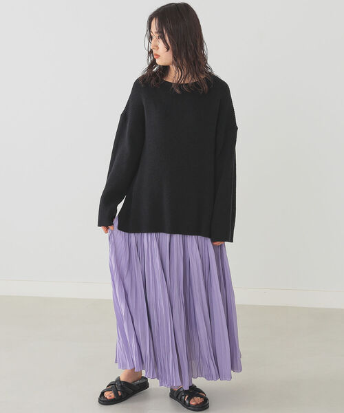 B:MING by BEAMS（ビーミングバイビームス）の「B:MING by BEAMS / ワッシャー プリーツ スカート 22SS（スカート・レディース・ラベンダー/ライトベージュ/ブラウン・SMALL/MEDIUM）」の9枚目の写真