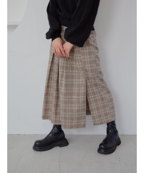 Ayla(アイラ)の「long check skirt(スカート・レディース・アッシュブラウン・FREE)」の11枚目の写真