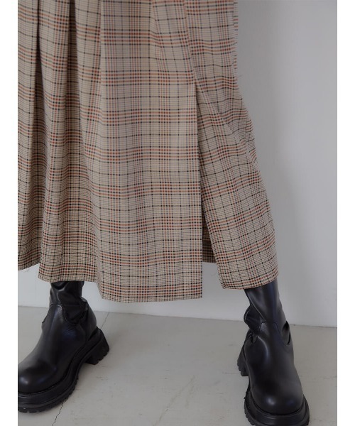 Ayla(アイラ)の「long check skirt(スカート・レディース・アッシュブラウン・FREE)」の2枚目の写真