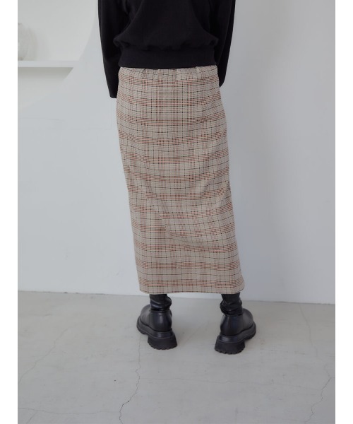 Ayla(アイラ)の「long check skirt(スカート・レディース・アッシュブラウン・FREE)」の9枚目の写真