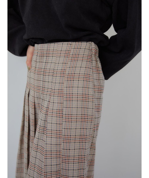 Ayla(アイラ)の「long check skirt(スカート・レディース・アッシュブラウン・FREE)」の6枚目の写真