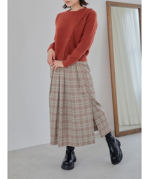 Ayla(アイラ)の「long check skirt(スカート・レディース・アッシュブラウン・FREE)」の12枚目の写真