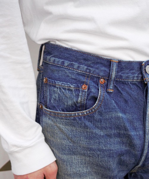 FULLCOUNT（フルカウント）の「FULL COUNT（フルカウント)  1102 Fade Straight Denim（デニムパンツ・メンズ・インディゴブルー・34/32/30）」の6枚目の写真