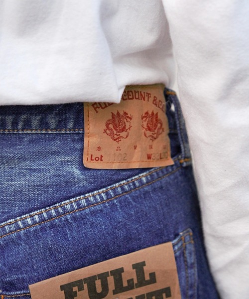 FULLCOUNT（フルカウント）の「FULL COUNT（フルカウント)  1102 Fade Straight Denim（デニムパンツ・メンズ・インディゴブルー・34/32/30）」の7枚目の写真