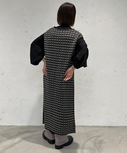 apres jour mignon（アプレジュールミニョン）の「ジャガードジレ【ZOZOTOWN限定アイテム】（ベスト・レディース・ブラック/ベージュ/グリーン・フリー/X-LARGE）」の10枚目の写真