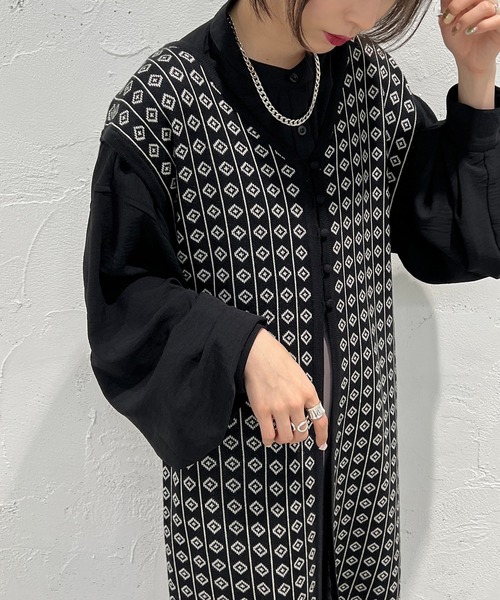 apres jour mignon（アプレジュールミニョン）の「ジャガードジレ【ZOZOTOWN限定アイテム】（ベスト・レディース・ブラック/ベージュ/グリーン・フリー/X-LARGE）」の12枚目の写真