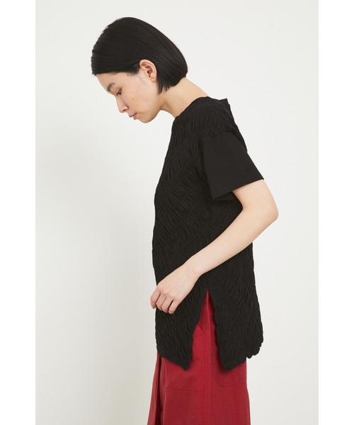 HeRIN.CYE（ヘリンドットサイ）の「Shirring tee（Tシャツ/カットソー・レディース・ホワイト/ブラック/グリーン・FREE）」の4枚目の写真