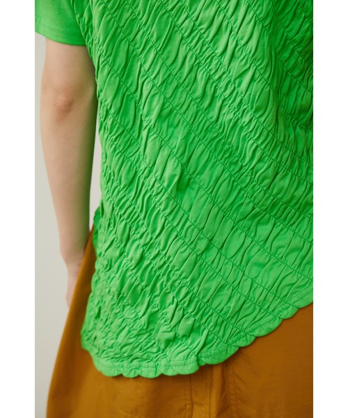 HeRIN.CYE（ヘリンドットサイ）の「Shirring tee（Tシャツ/カットソー・レディース・ホワイト/ブラック/グリーン・FREE）」の12枚目の写真