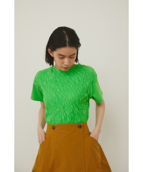 HeRIN.CYE（ヘリンドットサイ）の「Shirring tee（Tシャツ/カットソー・レディース・ホワイト/ブラック/グリーン・FREE）」の21枚目の写真