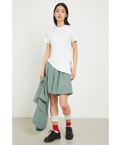 HeRIN.CYE（ヘリンドットサイ）の「Shirring tee（Tシャツ/カットソー・レディース・ホワイト/ブラック/グリーン・FREE）」の22枚目の写真
