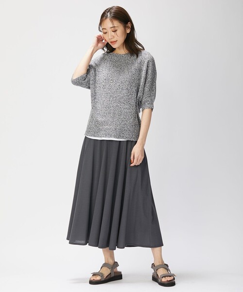 J.PRESS(ジェイプレス)の「リネンシルクコード ボートネック ニット(ニット/セーター・レディース・ベージュ系/ネイビー系/イエロー系・T15/T13)」の7枚目の写真