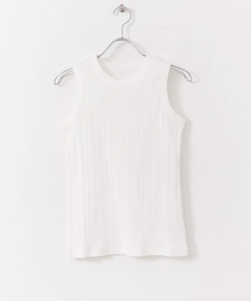 SENSE OF PLACE by URBAN RESEARCH（センスオブプレイスバイアーバンリサーチ）の「ランダムリブアメスリタンクトップ（タンクトップ・レディース・ブラック/オフホワイト/グリーン・ONE）」の14枚目の写真