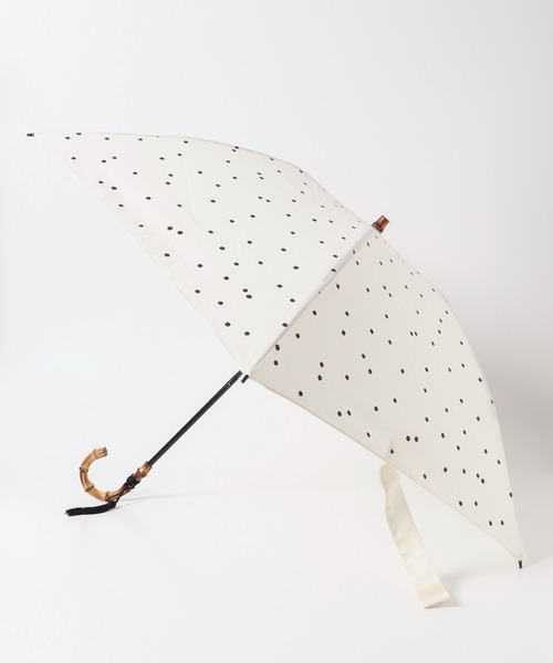 URBAN RESEARCH（アーバンリサーチ）の「『晴雨兼用・折り畳み式』バンブーコンパクトパラソル（長傘・レディース・イエロー/ドット/ブラック・-）」の15枚目の写真