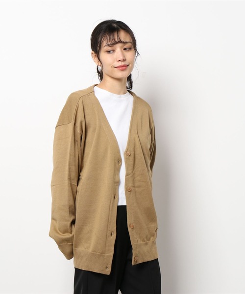 kutir（クティール）の「Vネックカラーカーディガン（カーディガン/ボレロ・レディース・ベージュ/パープル/レッド/ピンク/イエロー/ブルー/グリーン・FREE）」の2枚目の写真