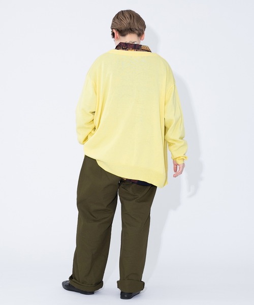 kutir（クティール）の「Vネックカラーカーディガン（カーディガン/ボレロ・レディース・ベージュ/パープル/レッド/ピンク/イエロー/ブルー/グリーン・FREE）」の18枚目の写真