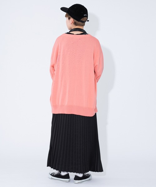 kutir（クティール）の「Vネックカラーカーディガン（カーディガン/ボレロ・レディース・ベージュ/パープル/レッド/ピンク/イエロー/ブルー/グリーン・FREE）」の9枚目の写真