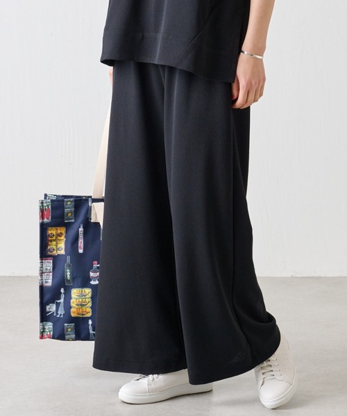 BEARDSLEY(ビアズリー)の「【低身長・ウエストゴム・高身長にも3サイズ展開】ドライタッチパンツ(その他パンツ・レディース・ブラック/ライトグレー・0/1/2)」の2枚目の写真