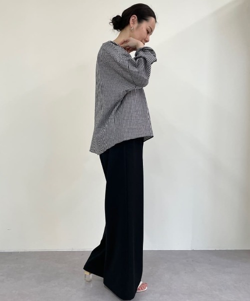 BEARDSLEY(ビアズリー)の「【低身長・ウエストゴム・高身長にも3サイズ展開】ドライタッチパンツ(その他パンツ・レディース・ブラック/ライトグレー・0/1/2)」の4枚目の写真