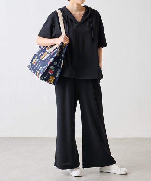 BEARDSLEY(ビアズリー)の「【低身長・ウエストゴム・高身長にも3サイズ展開】ドライタッチパンツ(その他パンツ・レディース・ブラック/ライトグレー・0/1/2)」の9枚目の写真