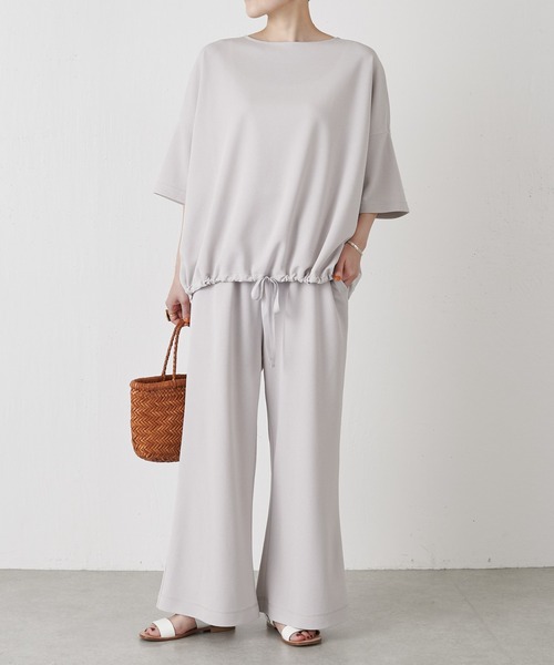 BEARDSLEY(ビアズリー)の「【低身長・ウエストゴム・高身長にも3サイズ展開】ドライタッチパンツ(その他パンツ・レディース・ブラック/ライトグレー・0/1/2)」の12枚目の写真