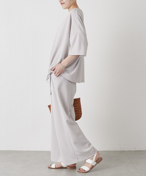 BEARDSLEY(ビアズリー)の「【低身長・ウエストゴム・高身長にも3サイズ展開】ドライタッチパンツ(その他パンツ・レディース・ブラック/ライトグレー・0/1/2)」の14枚目の写真