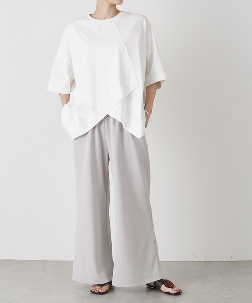 BEARDSLEY(ビアズリー)の「【低身長・ウエストゴム・高身長にも3サイズ展開】ドライタッチパンツ(その他パンツ・レディース・ブラック/ライトグレー・0/1/2)」の15枚目の写真